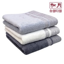 송월타월 송월 격자 세면타월, 1장, 연회색