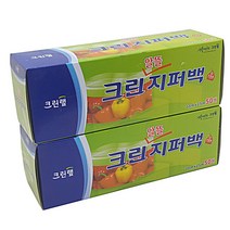 크린랲 크린지퍼백 덕용50매(중) 22cm x 27cm, 2개