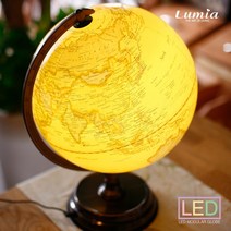 엔틱 스탠드 LED 지구본 조명12 (영문), 1개
