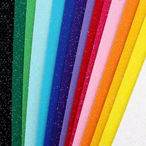 문구조아 [접착] 반짝이펠트지 낱장 30x45mm, 반짝이펠트(접착)$GUP_낱장-510H/주황색