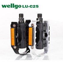 wellgo LU-C25 자전거페달, 블랙, 1개