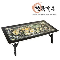 한목공예 고광택 봉황무늬 자개상 중형 다용도테이블, 1개, 1개