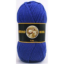 메리노울8P 뜨개실 DIY 패키지, 메리노울 8P-4볼 #1462 파랑100% Superwash 메리노울