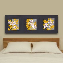 쇼핑아트 매화꽃부조액자3p 액자, 혼합색상