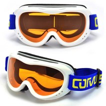 아동용 주니어용 싱글렌즈 스키 보드 고글 CV-617 안경착용가능 / MADE IN KOREA, 화이트