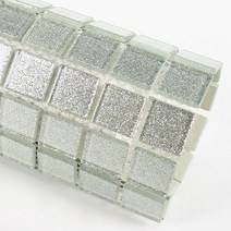 유리모자이크타일 펄실버라인(1장), 접착식모자이크타일