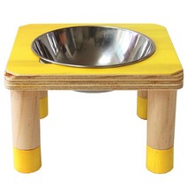 [포코] 퐁퐁 강아지 고양이 식탁 1구 2구 3구, 옐로우