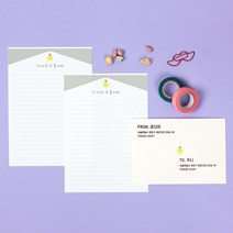 내사랑꾸나 봉투 + 편지지 세트, 넌 나의 등불(흰색), 1세트