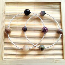 토르마린 8mm 10mm 옥팔찌 건강팔찌 실버925 은봉팔찌