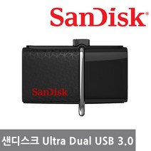 샌디스크 울트라 듀얼 USB 메모리 3.0, 128GB, 블랙, 128G