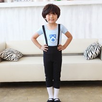 유아발레샵 쉴드멜빵 블루세트 발레복