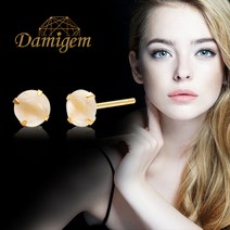 DAMIGEM (다미젬)14K 6월 천연탄생석 문스톤 귀걸이