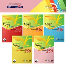 삼원특수지 플라잉칼라 A4 250매 80g 색상지, $GBR_5 연노랑색, 250매 1개