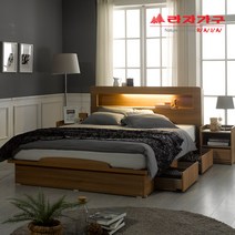 라자가구 크림슨 3단조절LED 평상형 서랍형침대_SS.Q, 03.크림슨3단LED 서랍형침대-SS-화이트, 07.텐셀라텍스탑9zone독립매트리스
