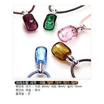 허브스프레이 아로마목걸이 크리스탈 금속 모양다양, 1개, 크리스탈육각-핑크