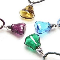 허브스프레이 아로마목걸이 크리스탈 금속 목각 아로마오일사용, 금속육각, 실버, 실버