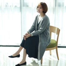 [웬디즈갤러리]스트라이프 골지 롱가디건 ICD003