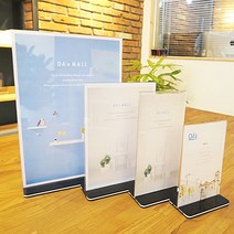 다스몰 아크릴 쇼케이스 메뉴판 양면 POP꽂이, 1개