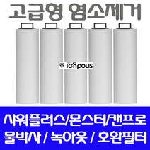 이온폴리스 녹아웃SF-150호환필터 염소제거필터5개, 1개