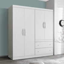 케이컴퍼니 카라1600장롱세트TD(투서랍옷장+800긴문옷장) 장롱세트, 화이트