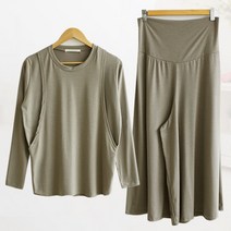 마더라이크 T.TR와이드팬츠수유세트 임부용