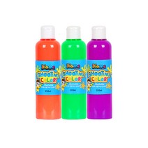 스프레이물감 슈팅 컬러 리필 250ml 3색 - B세트 / 키즈맘아트 슈팅컬러 유아 뿌리는 형광 물감 야광 미술 놀이 핑거페인트 엄마표미술 홈스쿨 드로잉카페 키즈카페 촉감 오감발달, 1세트