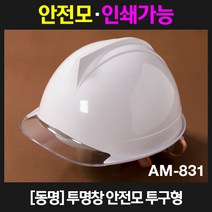 동명 투구형 투명창 안전모 AM-831(흰색), 1개