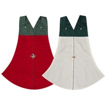 고급 당의 앞치마(색상선택), 아이보리＋녹색