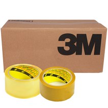 3M 372KS 박스테이프, 3M 372KS 황색 테이프50m(50개입)