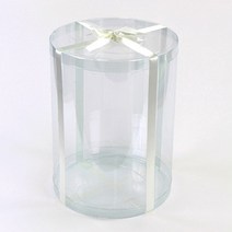 애니데이파티 돈케이크 DIY 풀세트 - 퓨어 화이트 기타파티소품, 07 돈케이크 투명케이스 + 크림화이트리본