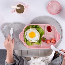 테이블매트 실리콘 식탁매트, F01_흘림방지-그레이, 1인(40 x 27cm)