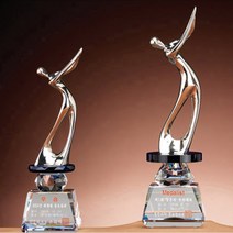 꿈의트로피 금속조형-사람 골프트로피 싱글패 이글패 홀인원패