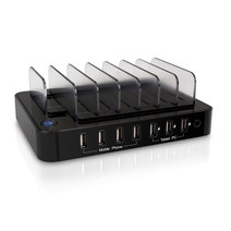 USB 멀티충전기 NEXT 07AC 7포트 스마트폰 충전, 블랙, 1개