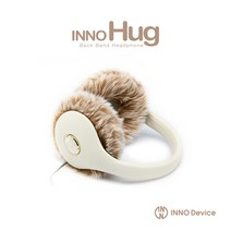 이노디바이스 이노허그 INNOHUG 다이나믹 스테레오 패션 유선 백밴드 헤드셋/헤드폰, 화이트, INH-HUG