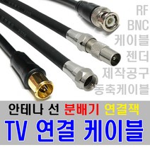 케이블마트 TV 안테나선 유선케이블 RF 동축 연결선 분배기 선택기 BNC 변환젠더, D27 안테나 연장케이블 50m