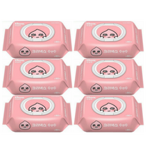 크리넥스 수앤수 캡 어피치 물티슈, 80매, 6개