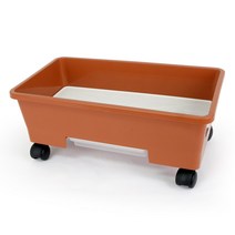 플라팜 베란다 오가닉 텃밭화분, 브라운(바퀴포함)