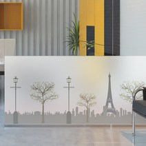 낭만창고 dgcn111-파리의 야경-무점착 반투명 창문시트지 시트지