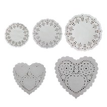 도일리페이퍼 종이페이퍼 컵받침 선물포장, 하트