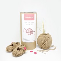 멜로우 신생아 심플 스트랩 덧신 니팅키트, 오트