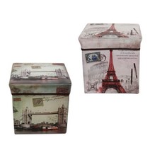 NKMALL 1+1 수납의자 스툴 빈티지정리함 트렁크정리함, 1+1 브릿지+파리