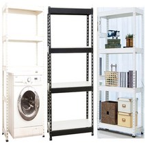 무볼트 조립식앵글 수납선반 아이보리+MDF합판포함세트, 높이 600(2단)