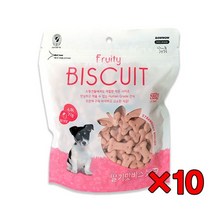[특가할인10개묶음]바우와우 딸기맛 비스켓 220g, 10개