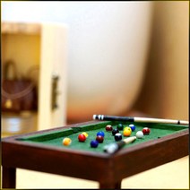 미니미소 포켓볼 세트 (포켓볼 큐대 다이) 미니어처 모형