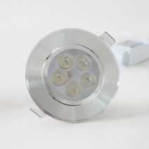 조명나무 LED 할로겐 일체형 기구 (5W) MR16 매입기구, 크롬-전구색(노란빛)