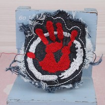 5+1 [청지] 까미샵 DIY 견장 리폼 마크 밀리터리 브로치 와펜 케릭터 코사지 패치 해골 이모티콘 3D와펜 단추 이모티콘 스팽글 니트와펜 청지, 1매, 청지-008