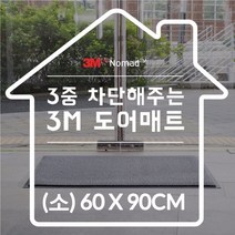 3M 노매드400 현관매트 도어매트, 레드