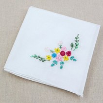 후야몰 프랑스자수 손수건 패키지, 손수건-플로라, 1개
