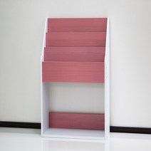 양지가구 전면책꽂이 3단 DIY 책장, 전면책꽂이3단400 진달래