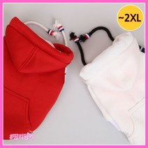 주머니강아지점퍼 후드티 강아지기모패딩겨울옷, 02.red